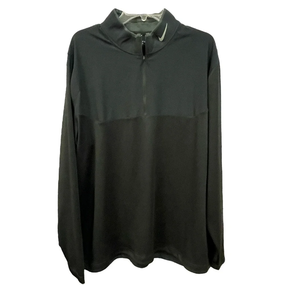 Nike‎ Golf Tour Performance XXL Black Dri-FIT Pullover Long Sleeve Shirt
